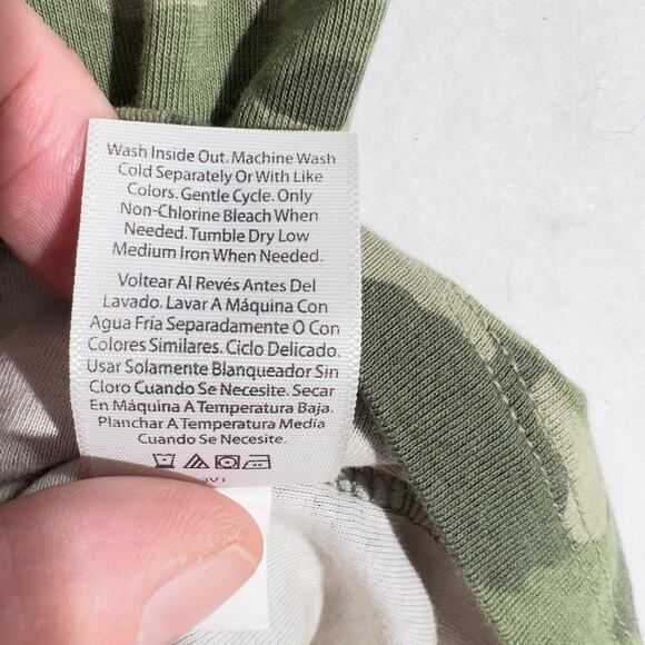 Time And Tru T-Shirt Woman XXL 20 Scoop Neck Green Camo Short Sleeve 100% Cotton - Picture 8 of 10